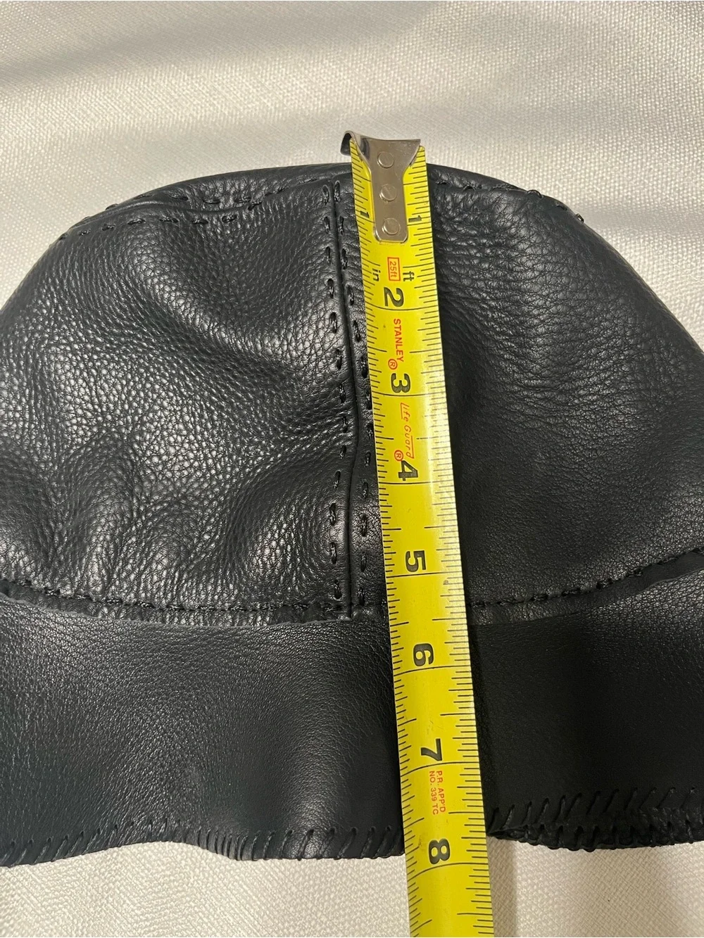 Fendi Black Pebbled Leather Bucket Hat Wide Brim Quiet Luxury Designer Chic